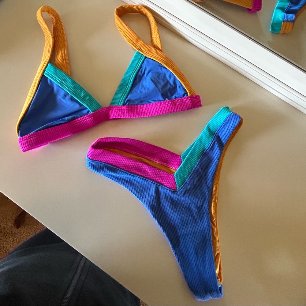 Colorful Triangle Bikini Set